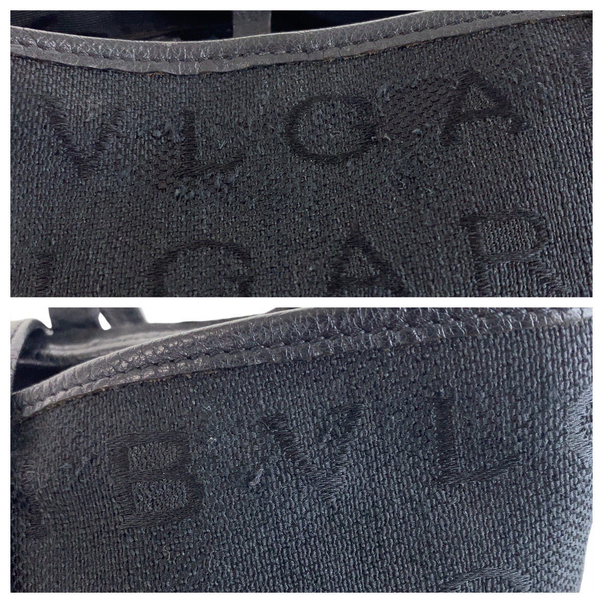 Bvlgari Canvas/Leather Logo Mania Tote Bag