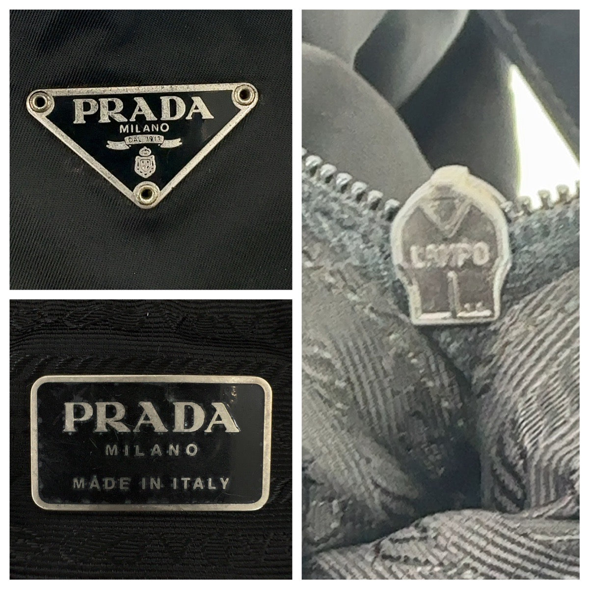 Prada Nylon Tessuto Logo Plate Messenger Bag