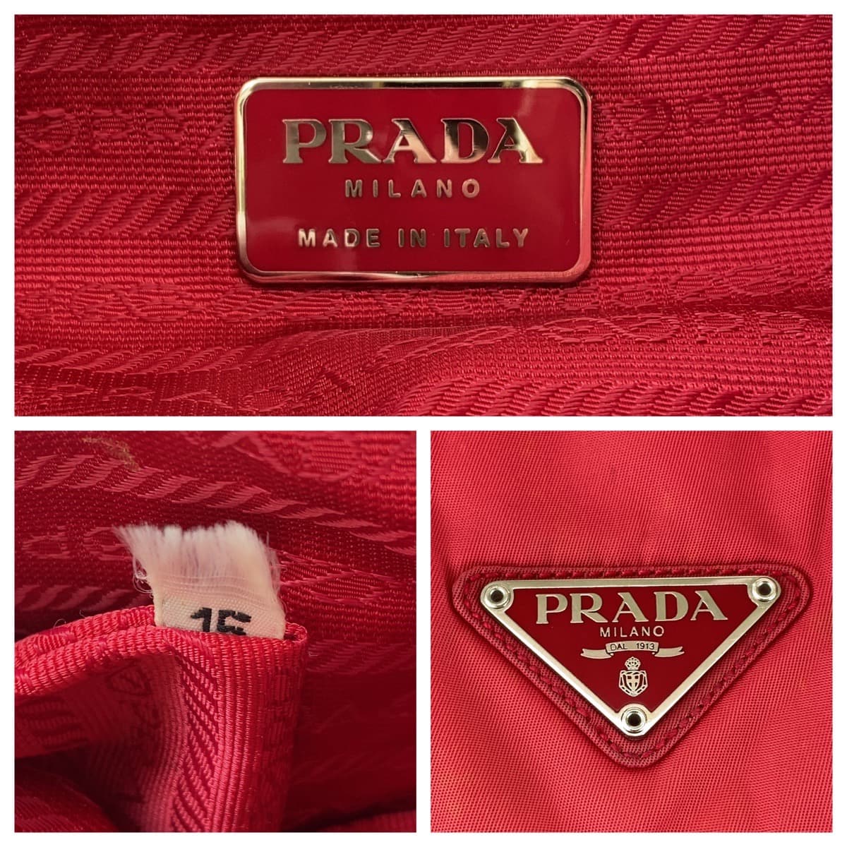 Prada Nylon Tessuto Logo Backpack