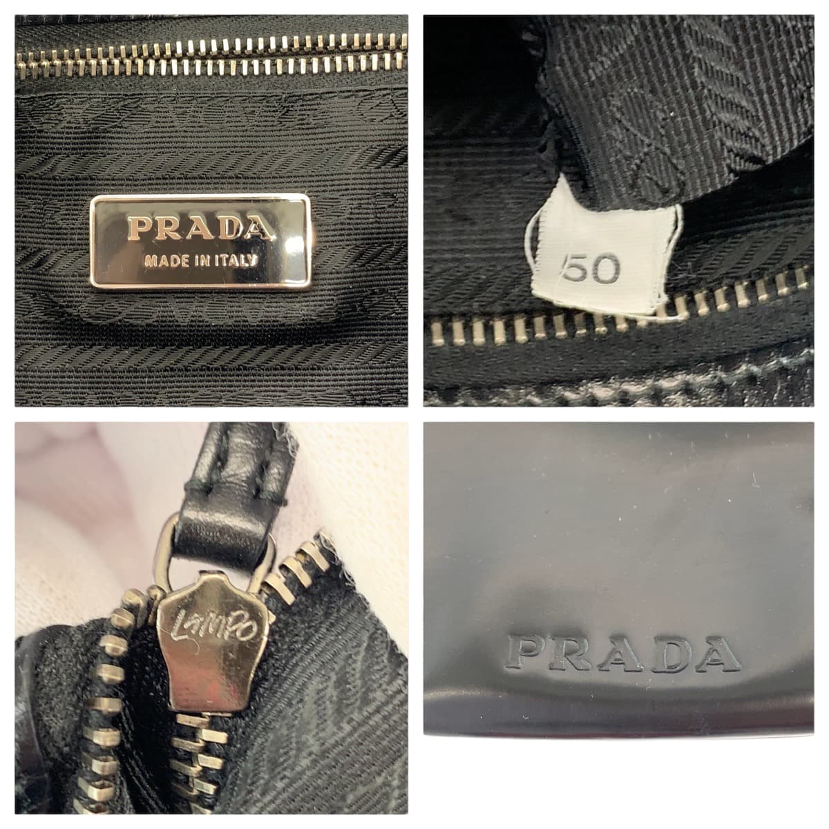 Prada Embossed Logo Leather Tote Bag