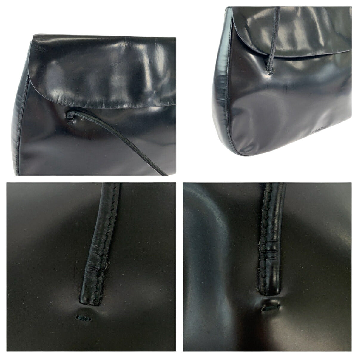 Prada Embossed Logo Leather Tote Bag