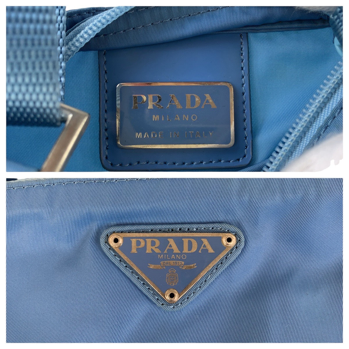 Prada Nylon Tessuto Triangle Logo Shoulder Bag