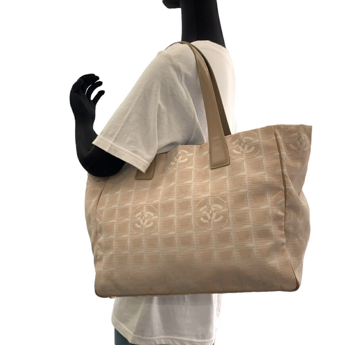 Chanel New Travel Line MM Canvas Tote Bag