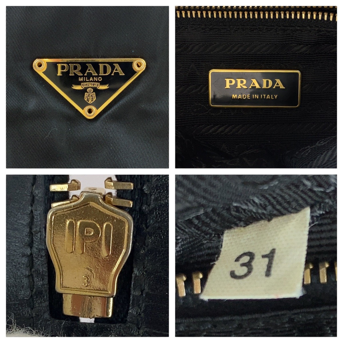 Prada Nylon Leather Tessuto Logo Tote Bag