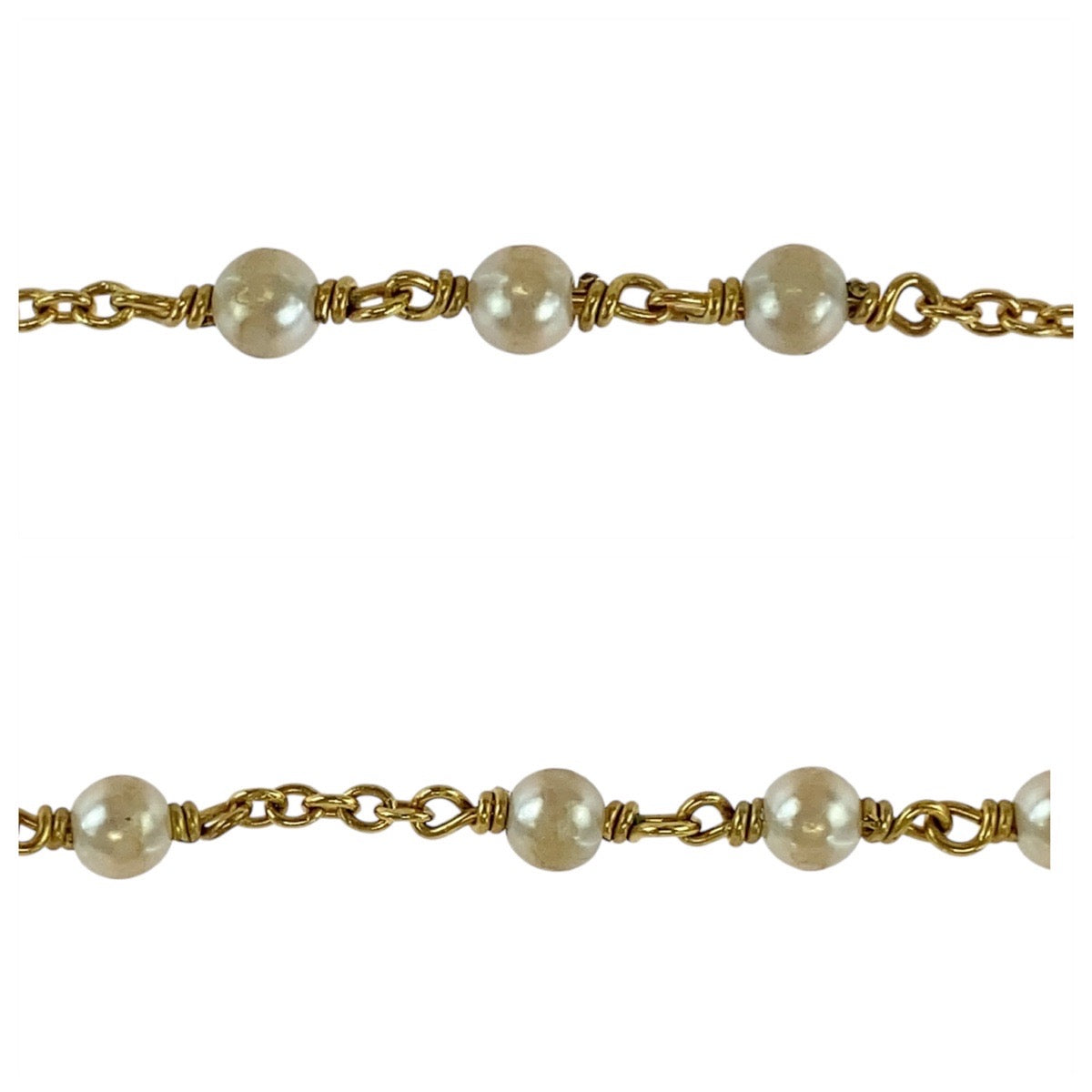 Dior Gold Metal Faux Pearl Bracelet