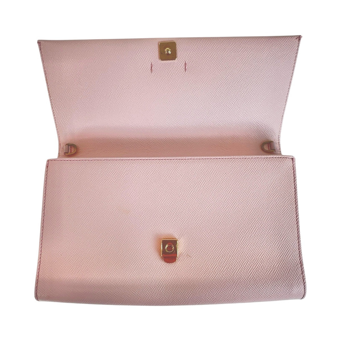 Serapian Pink Leather Clutch Bag