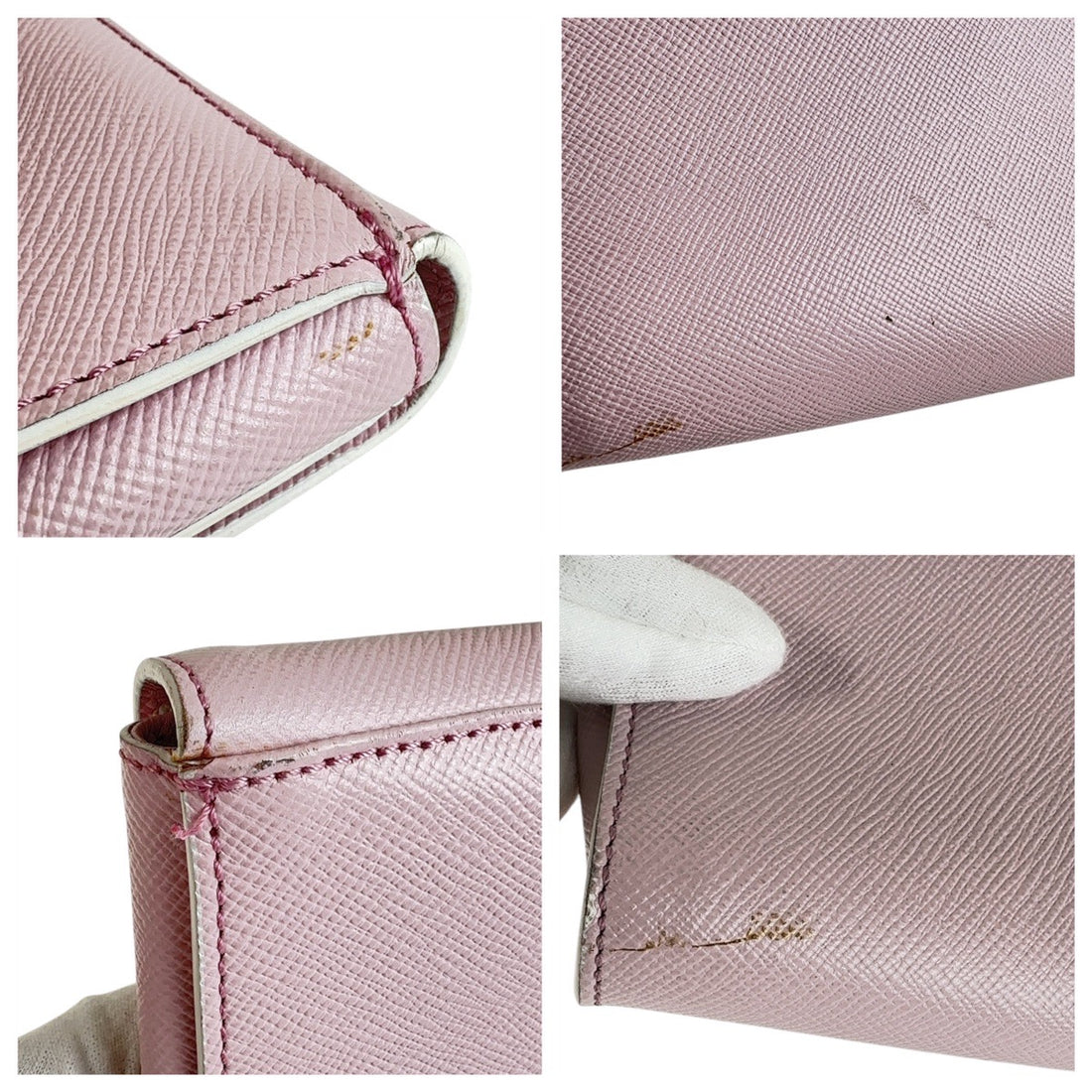 Serapian Pink Leather Clutch Bag