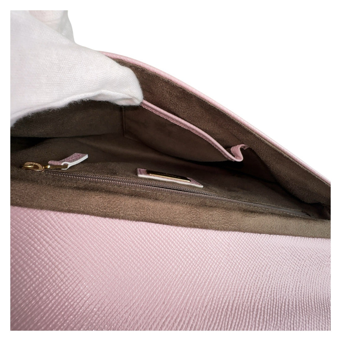 Serapian Pink Leather Clutch Bag