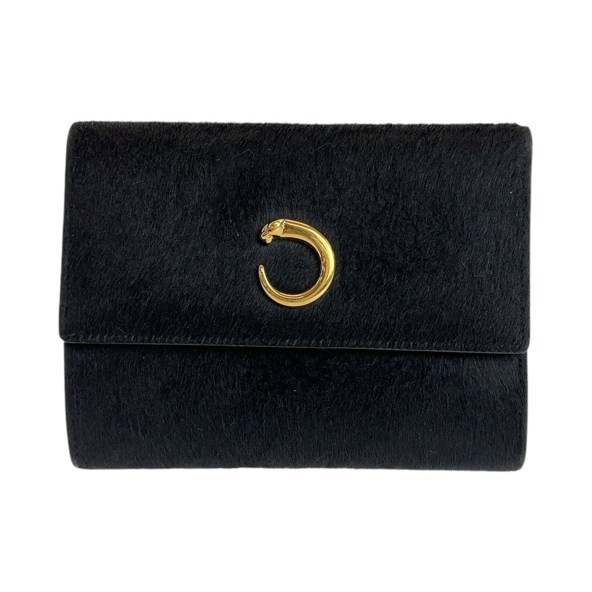 Cartier Panthere Black Leather Compact Wallet