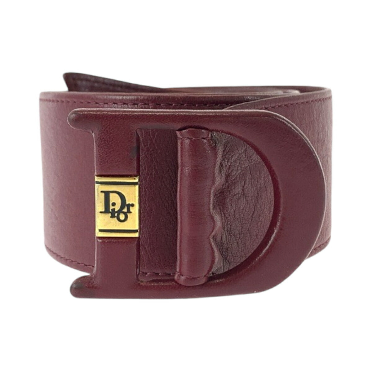 Dior Vintage Wine Red Leather Belt