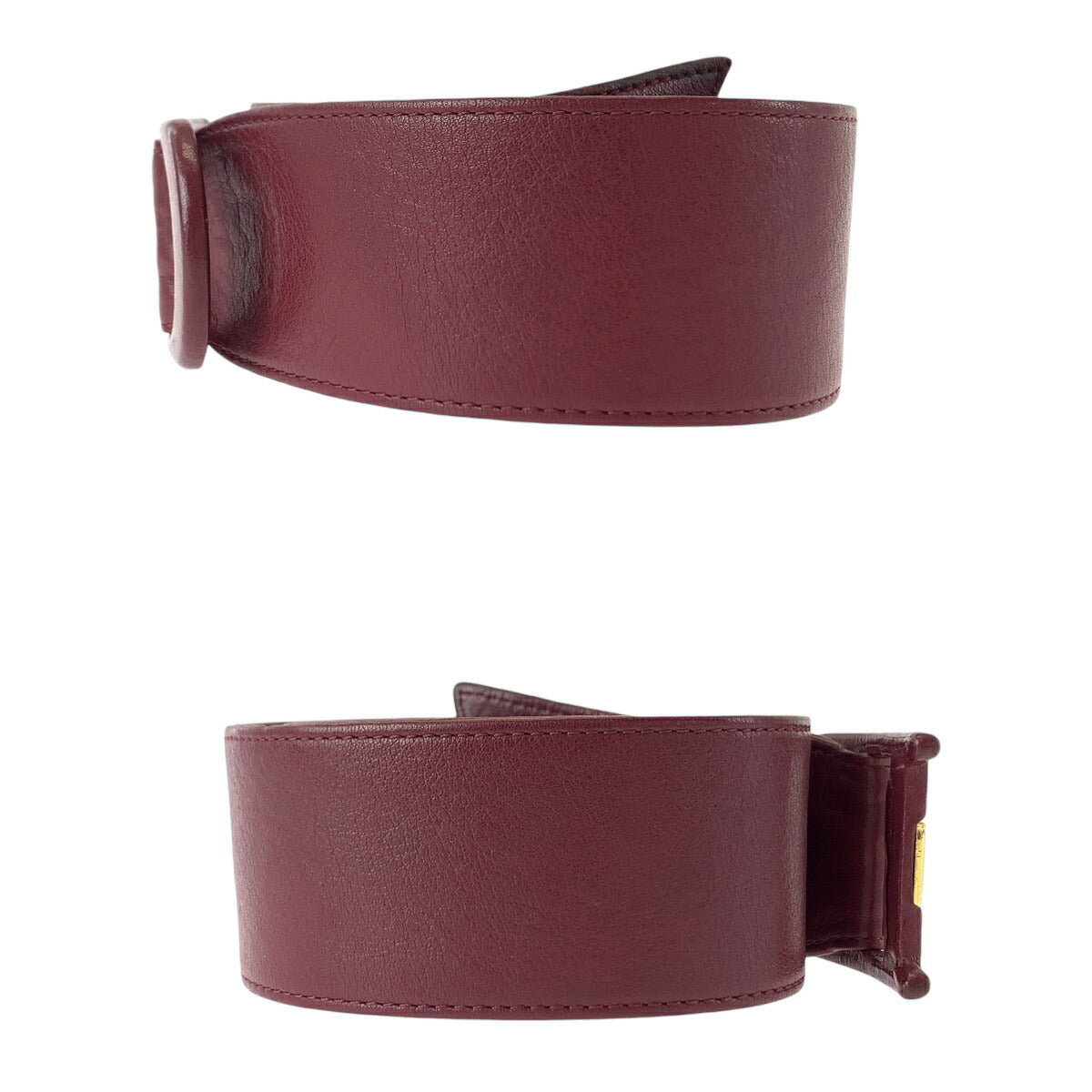 Dior Vintage Wine Red Leather Belt