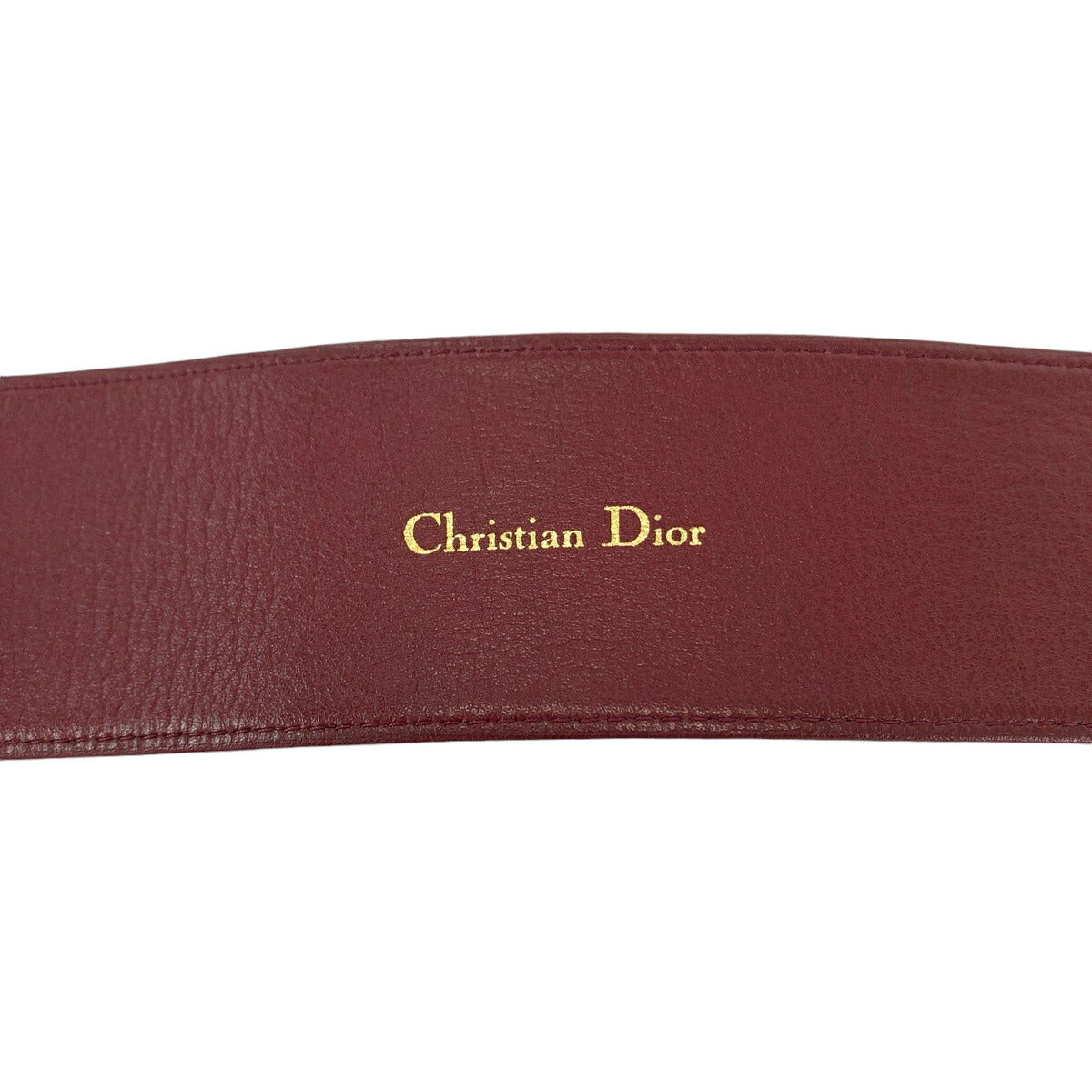 Dior Vintage Wine Red Leather Belt