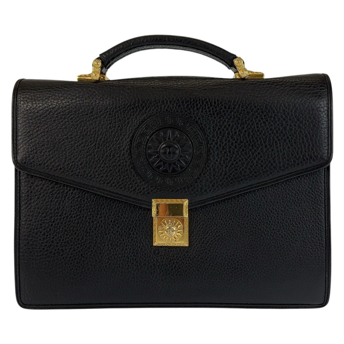 Versace Leather Medusa Handbag