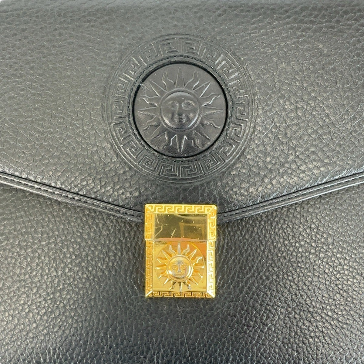 Versace Leather Medusa Handbag