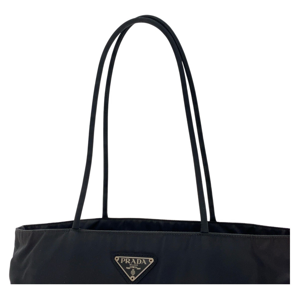 Prada Nylon Tessuto Triangle Logo Tote Bag