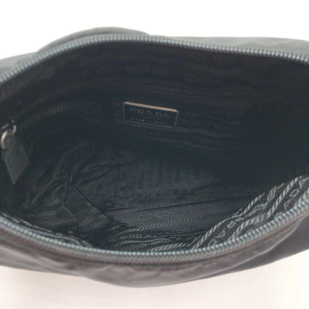 Prada Nylon Leather Hobo Shoulder Bag