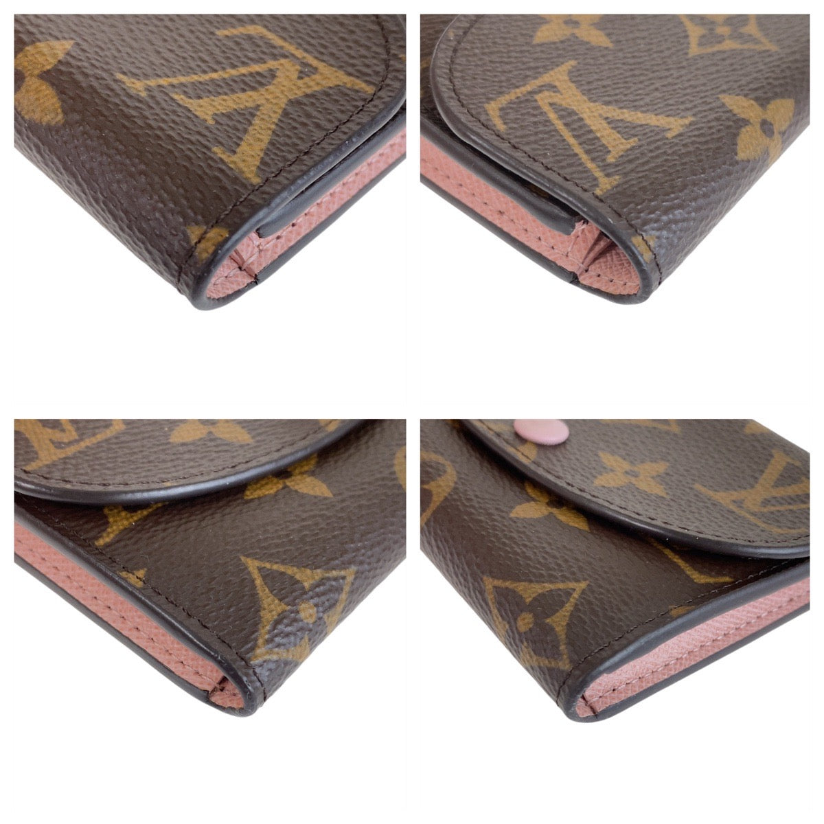 Louis Vuitton Monogram Rosalie Wallet Brown Pink