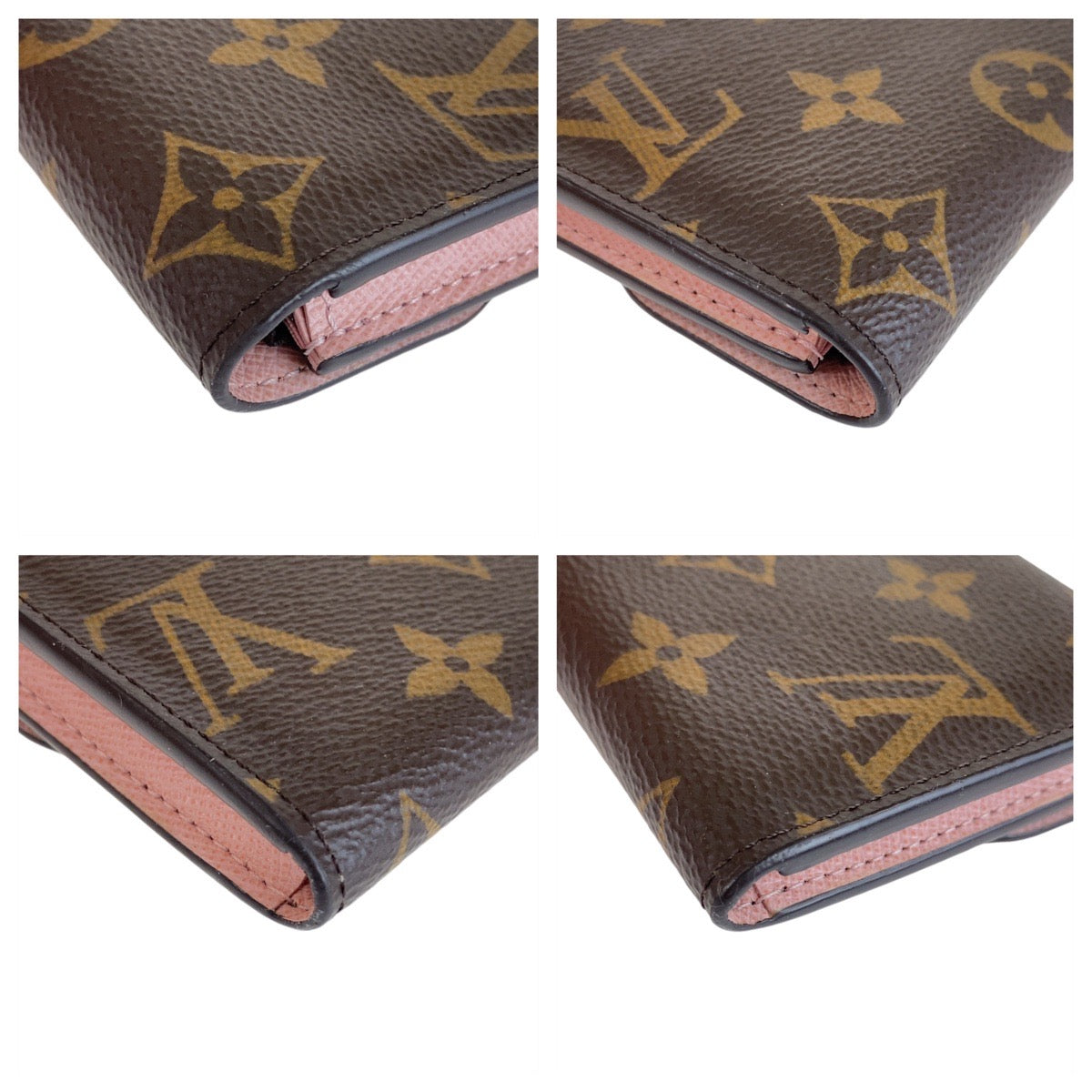 Louis Vuitton Monogram Rosalie Wallet Brown Pink