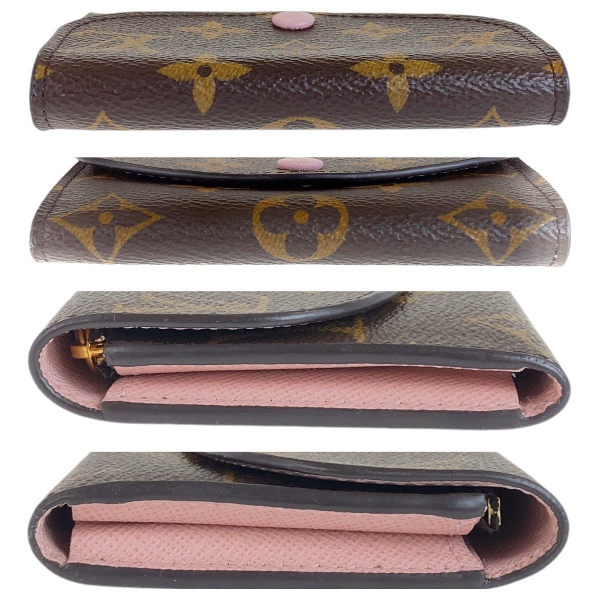 Louis Vuitton Monogram Rosalie Wallet Brown Pink