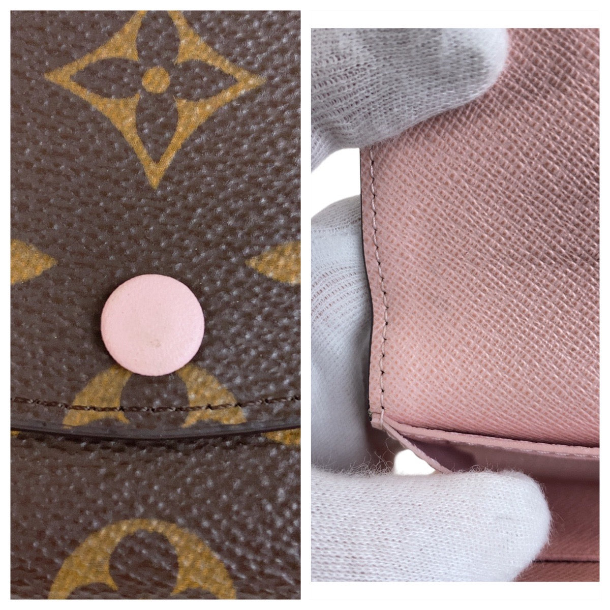 Louis Vuitton Monogram Rosalie Wallet Brown Pink