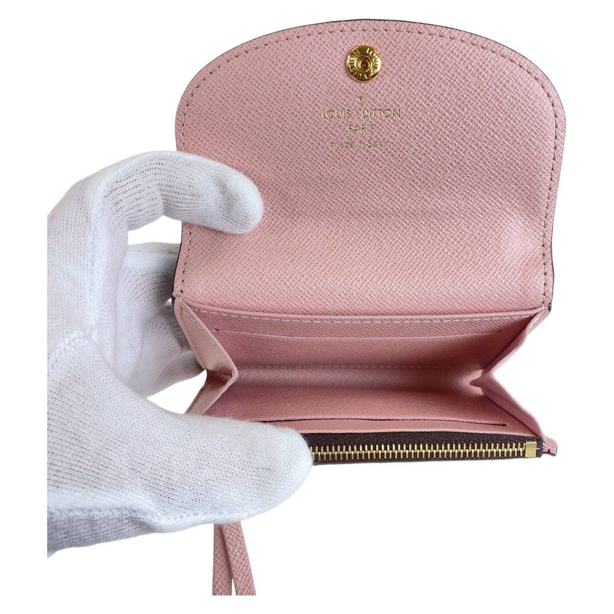 Louis Vuitton Monogram Rosalie Wallet Brown Pink