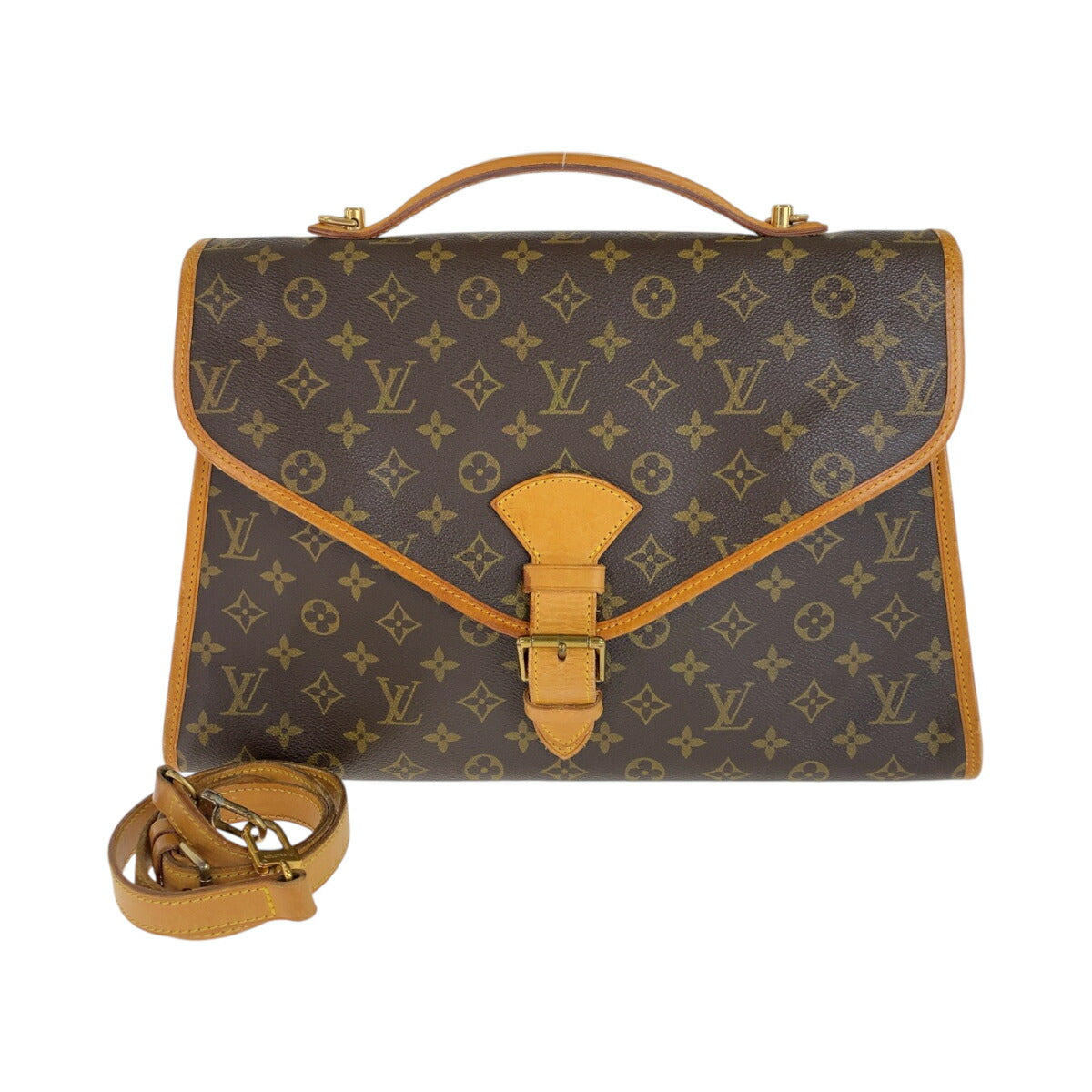 Louis Vuitton Beverly Briefcase Brown PVC