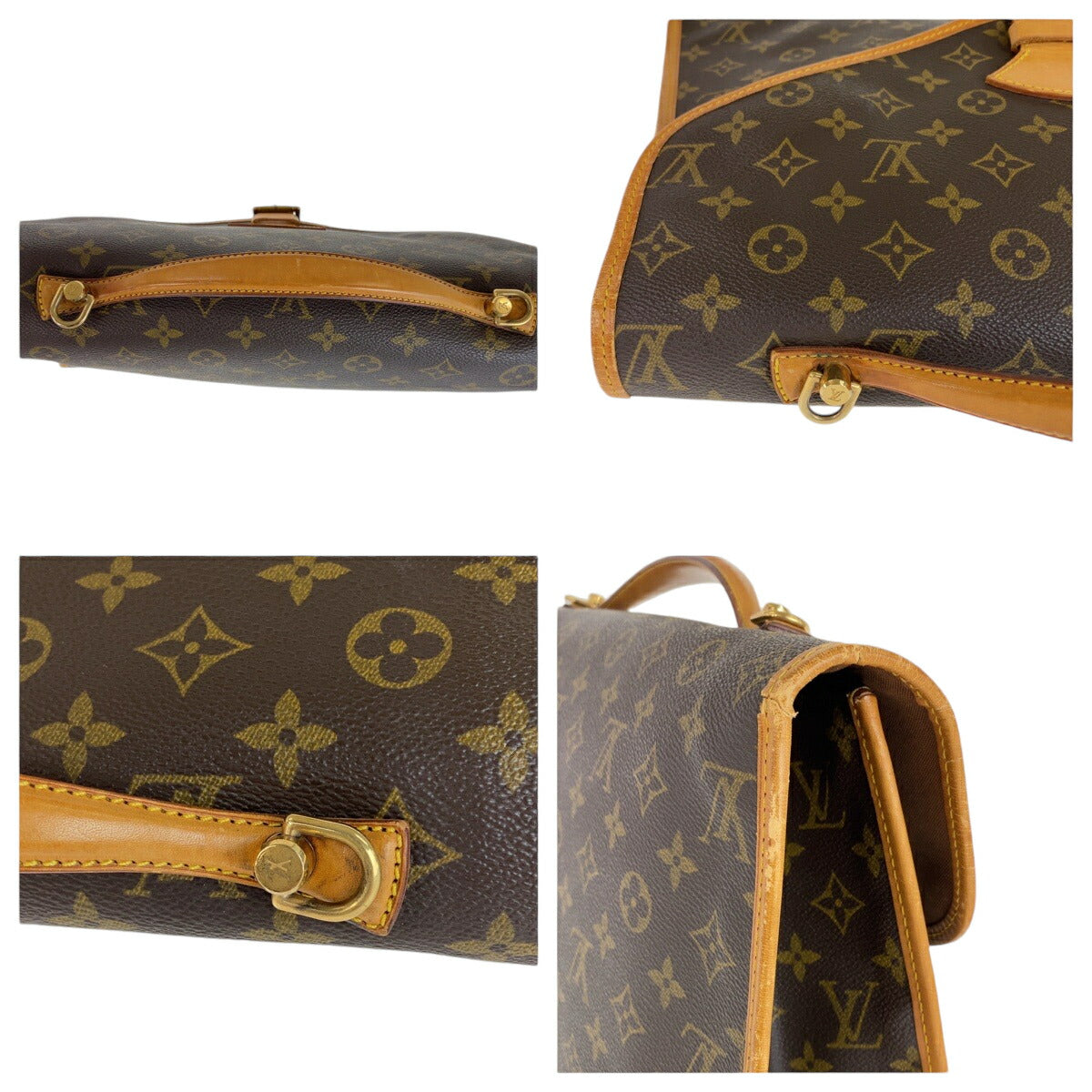 Louis Vuitton Beverly Briefcase Brown PVC