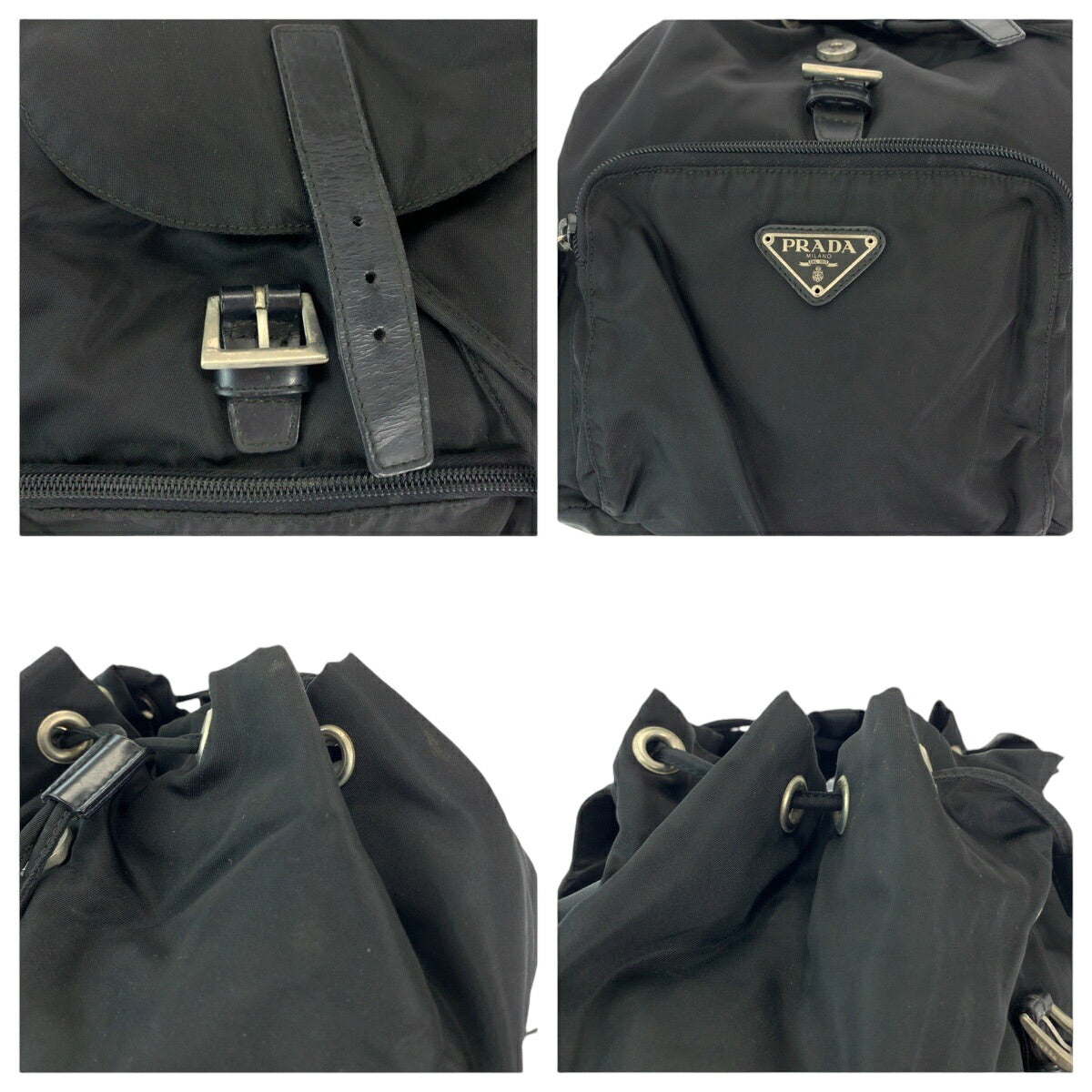 Prada Nylon Tessuto Logo Backpack B4650F