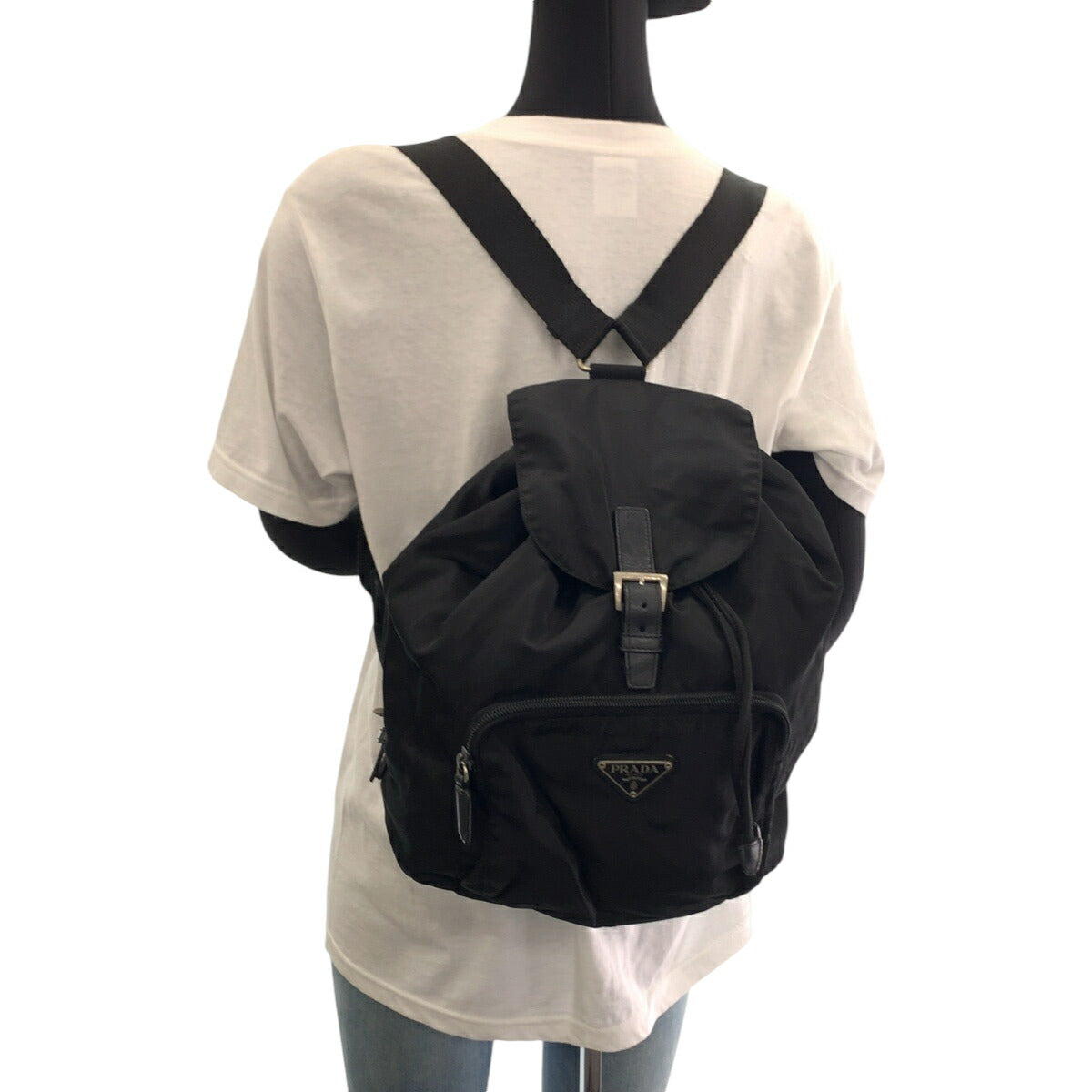 Prada Nylon Tessuto Logo Backpack B4650F