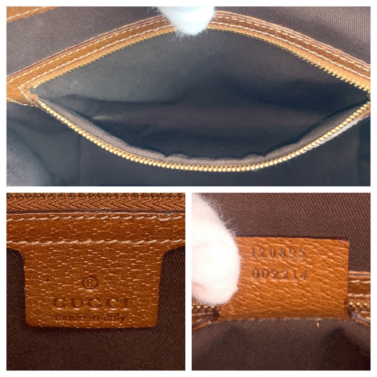 Gucci GG Canvas Leather Tote Bag