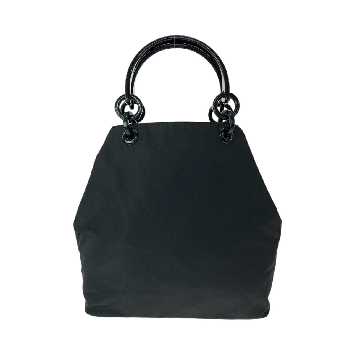 Prada Nylon Tessuto Logo Plate Tote Bag