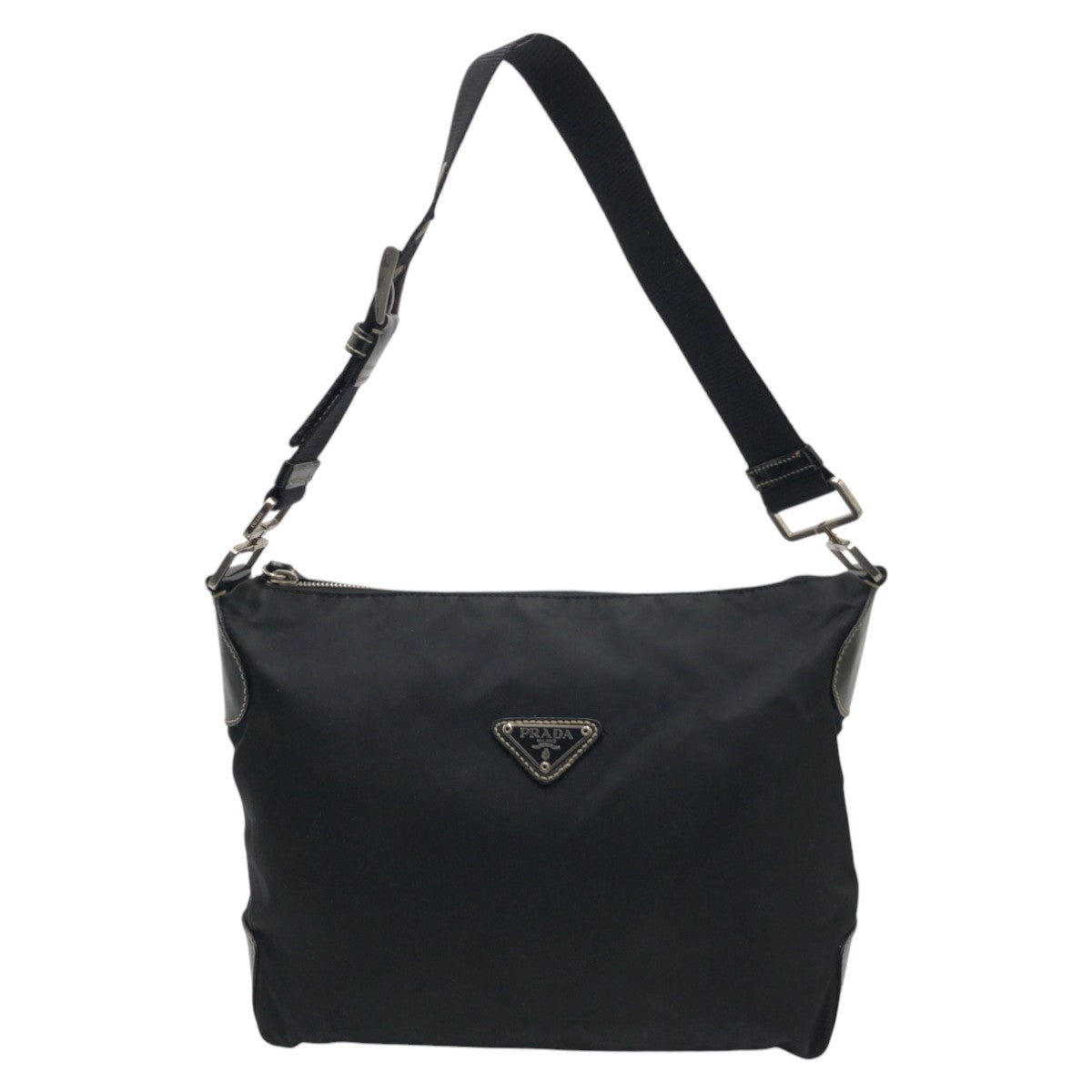 Prada Nylon Tessuto Triangle Logo Shoulder Bag