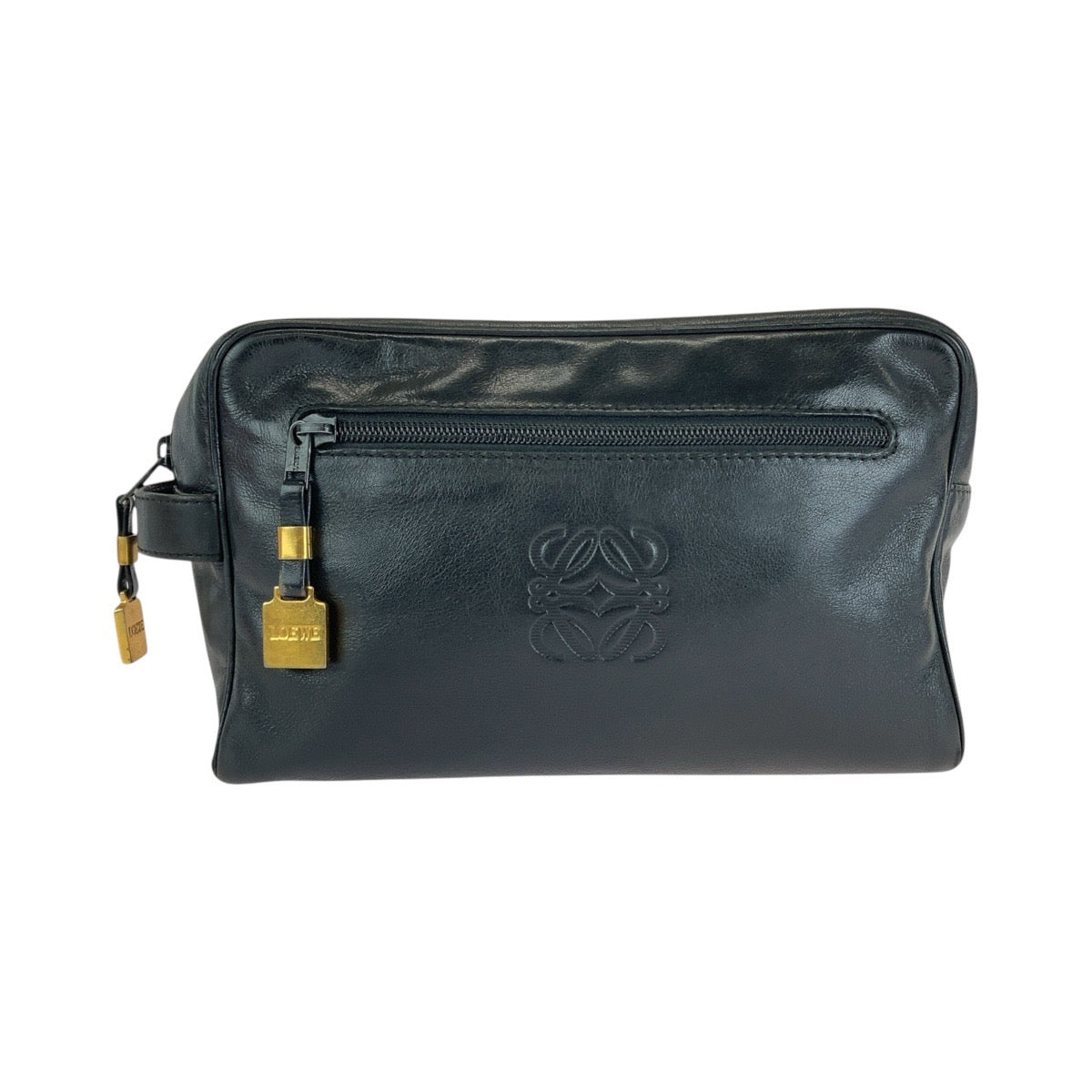 Loewe Vintage Anagram Leather Clutch