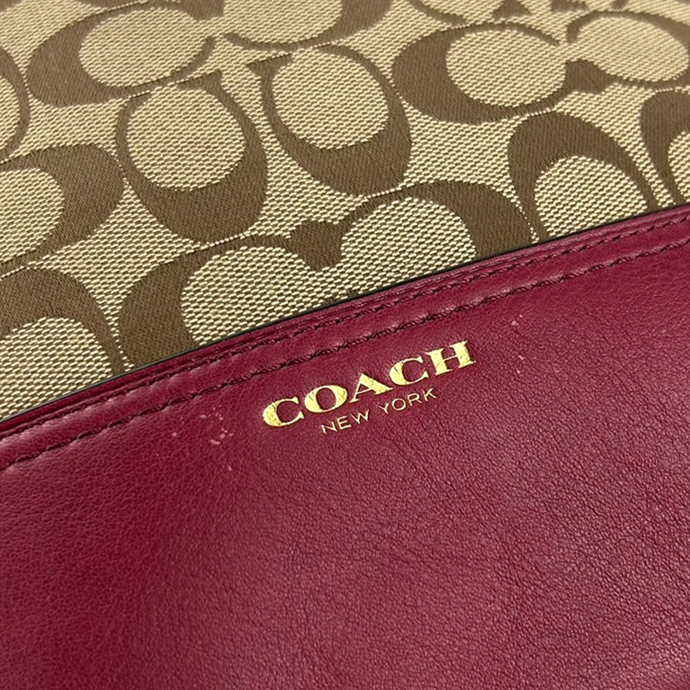 Coach Canvas Leather Shoulder Bag F25380