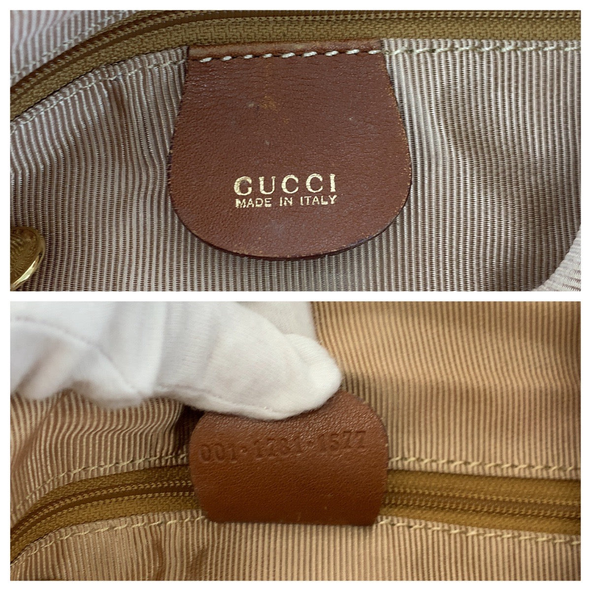 Gucci Vintage Bamboo Leather 2way Bag