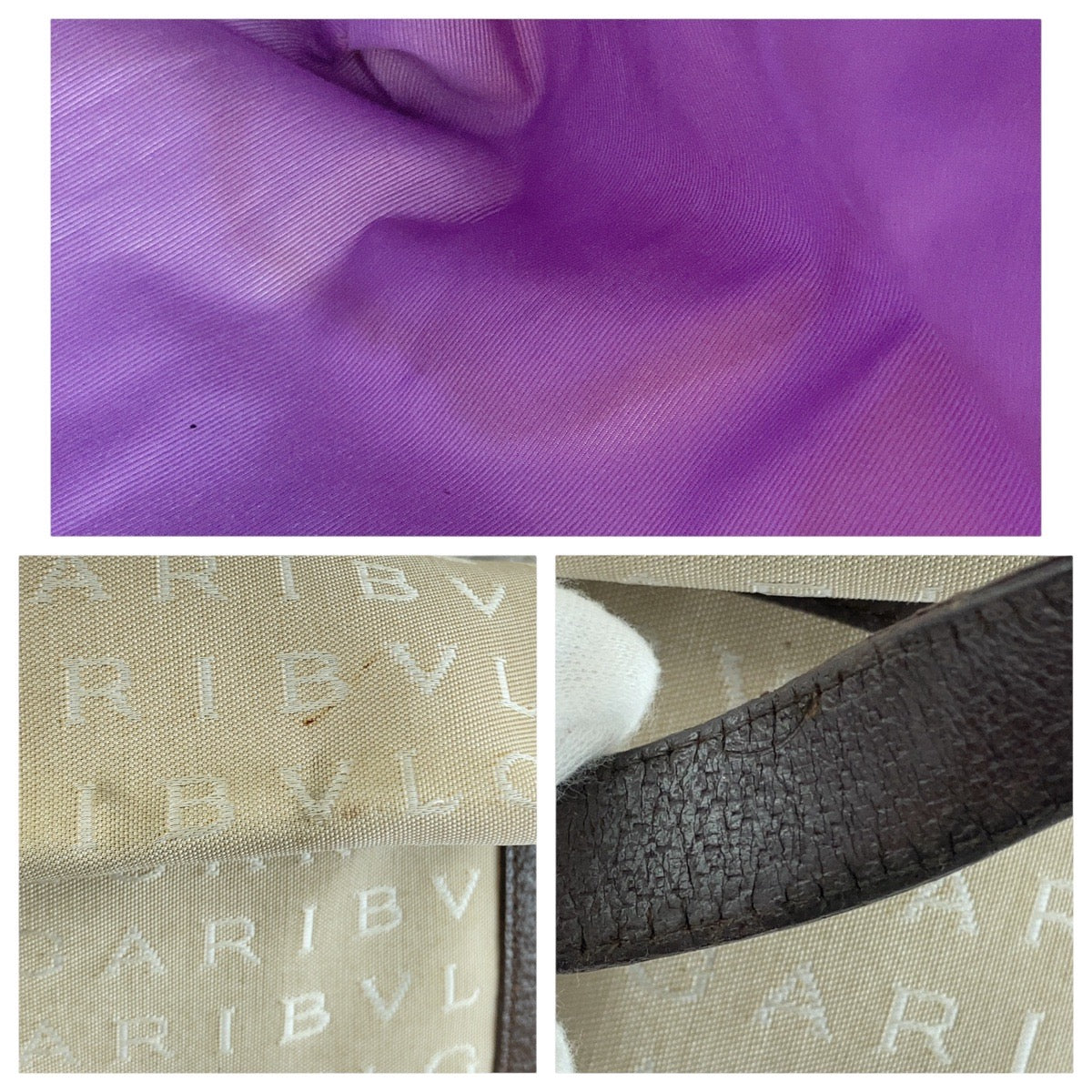 Bvlgari Canvas/Leather Logo Mania Tote Shoulder Bag