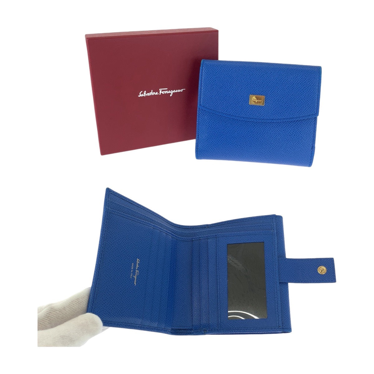 Salvatore Ferragamo Leather Compact Wallet