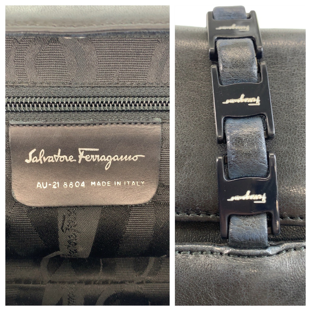 Salvatore Ferragamo Vara Leather Shoulder Bag