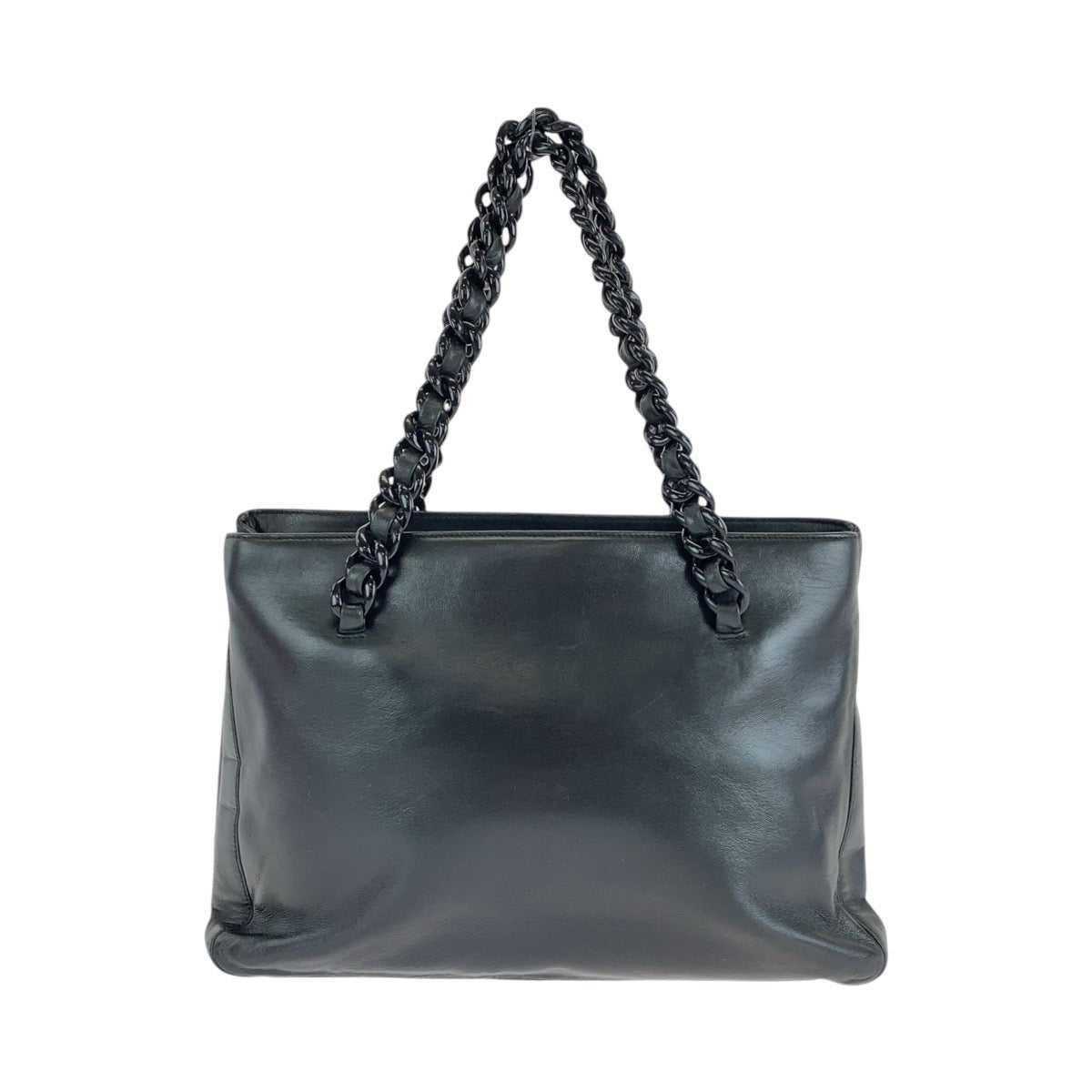 Prada Leather Plastic Chain Tote Bag