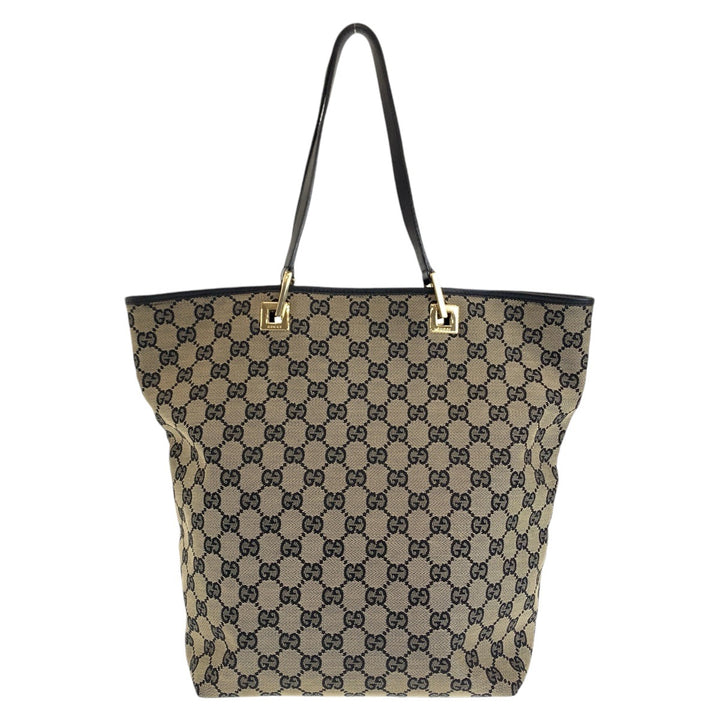 Gucci GG Canvas Leather Tote Shoulder Bag