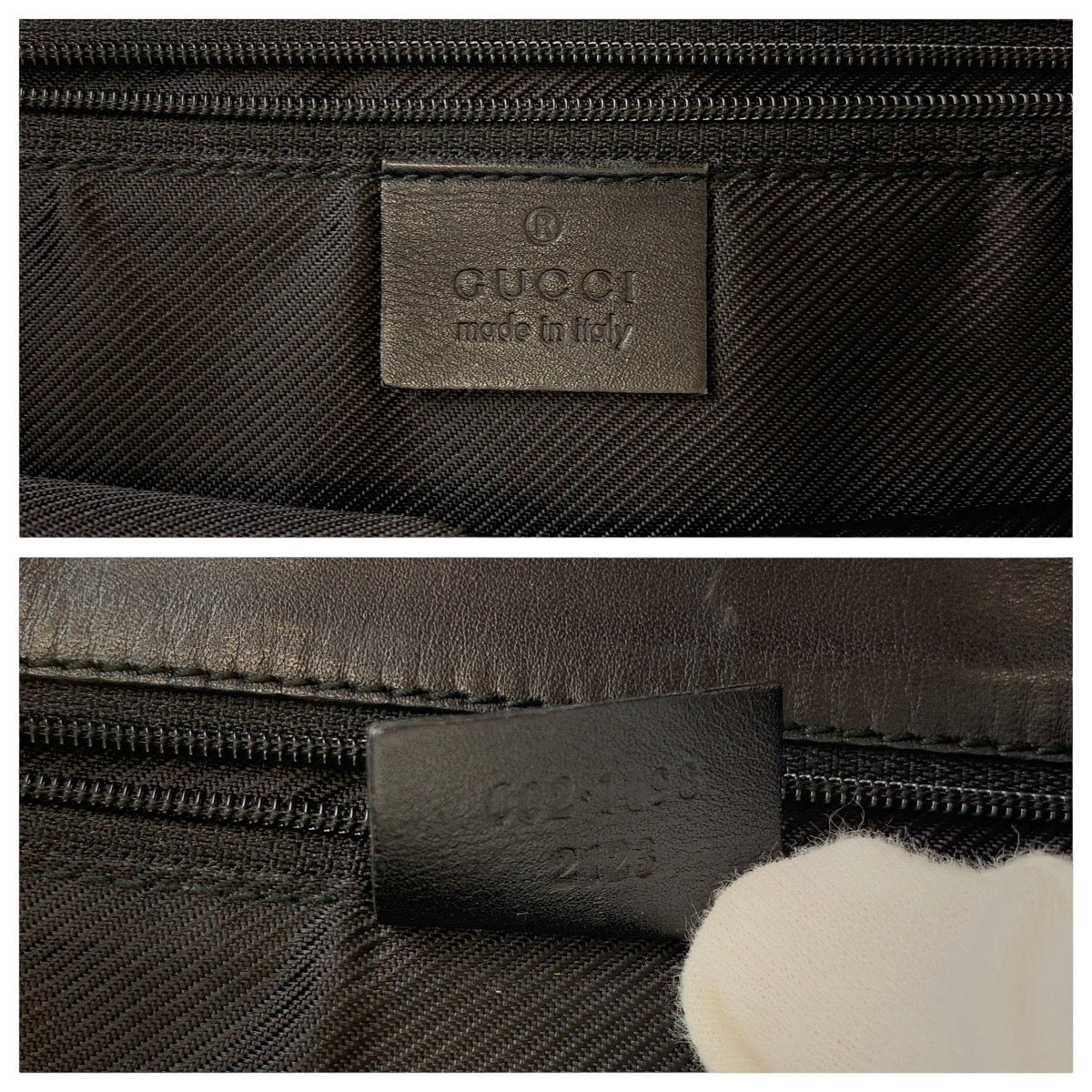 Gucci GG Canvas Leather Tote Shoulder Bag