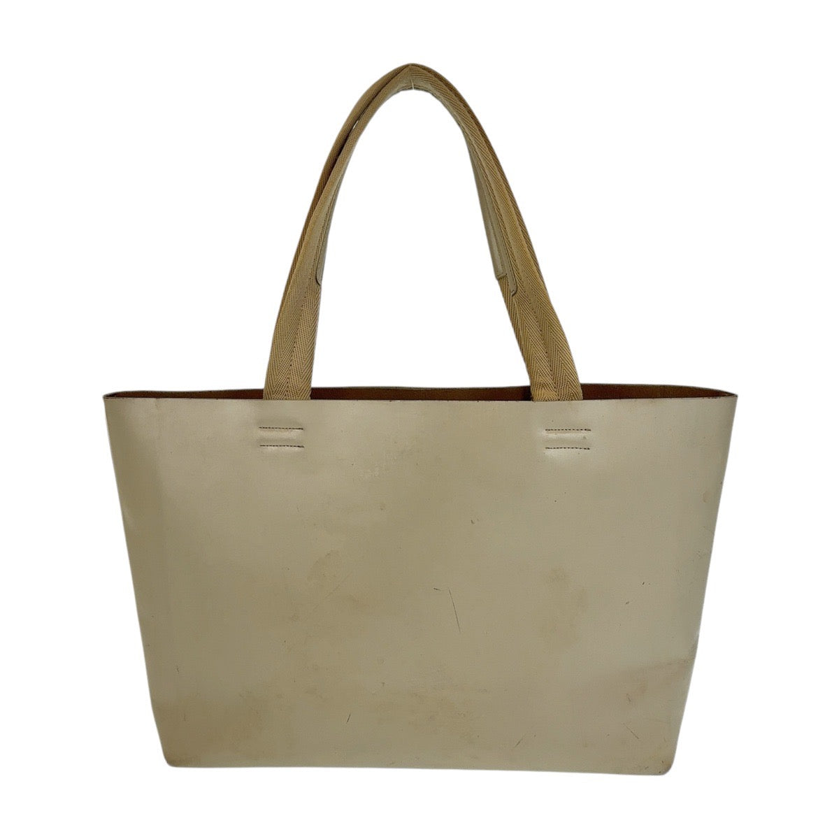 Prada Beige Leather Tote Bag