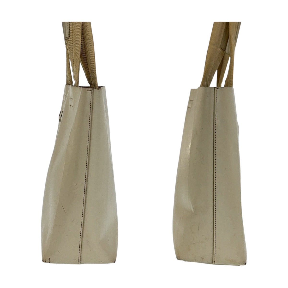 Prada Beige Leather Tote Bag