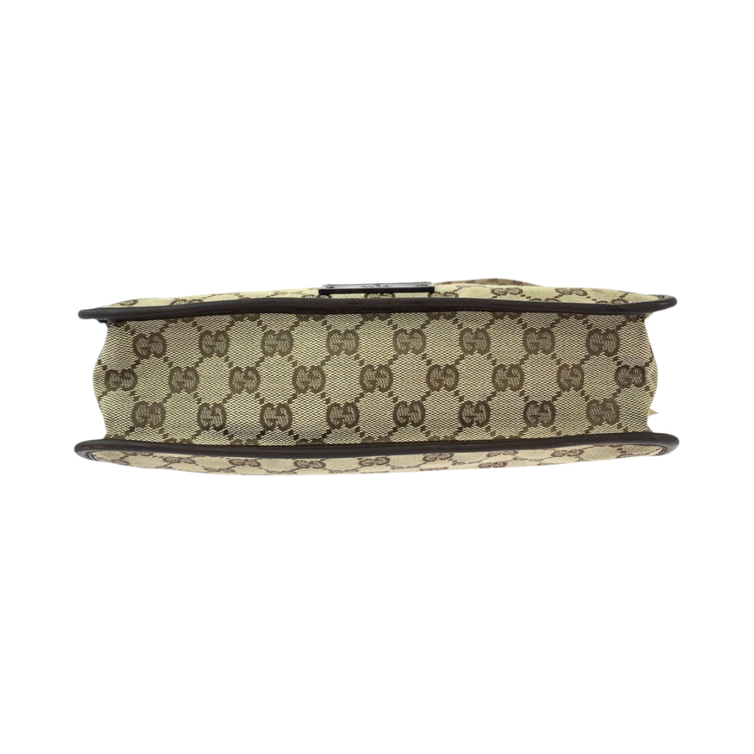 Gucci GG Canvas Plate Charm Shoulder Bag