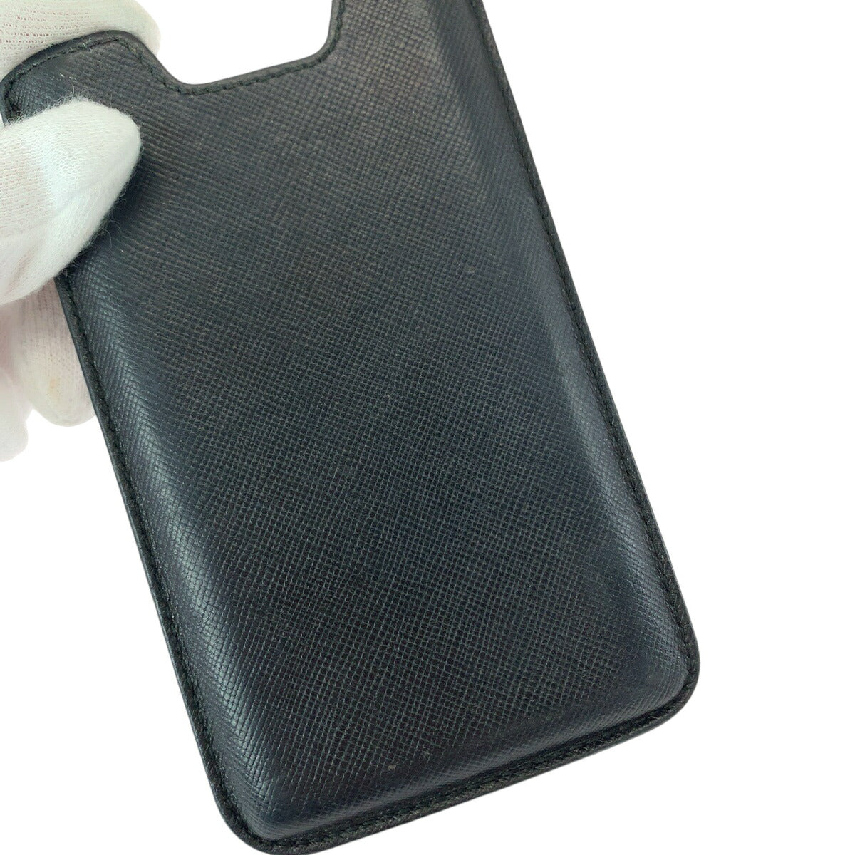 Prada Black Leather Smartphone Case