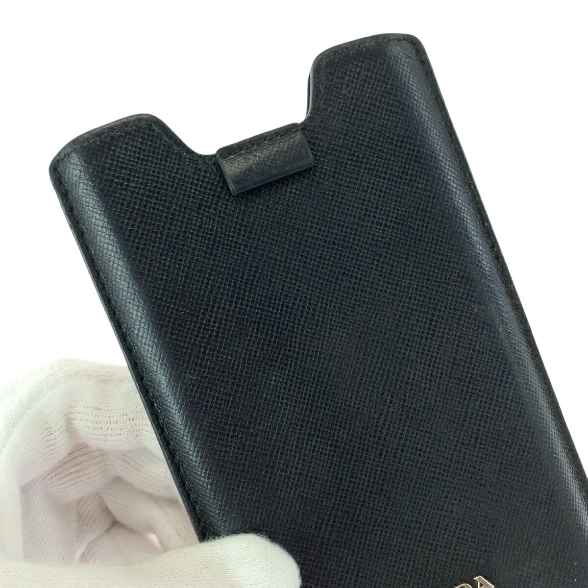 Prada Black Leather Smartphone Case