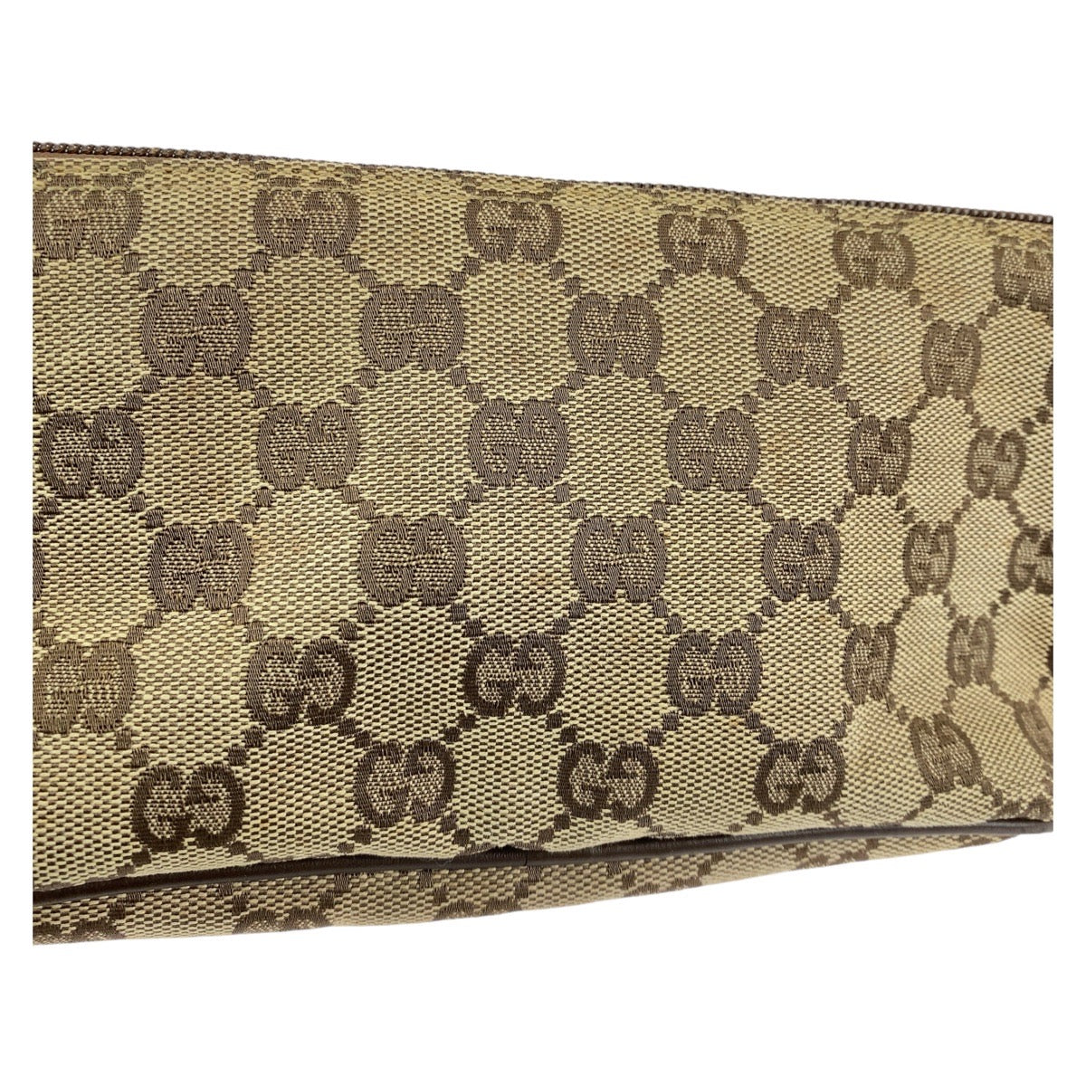 Gucci Brown Beige Leather Handbag Accessory Pouch