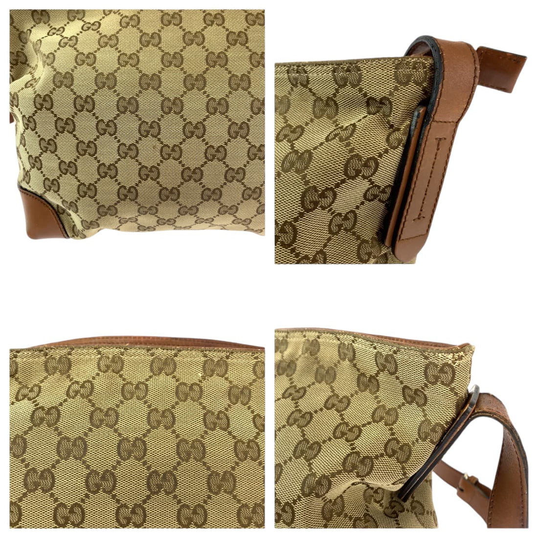 Gucci GG Canvas Shoulder Bag Brown