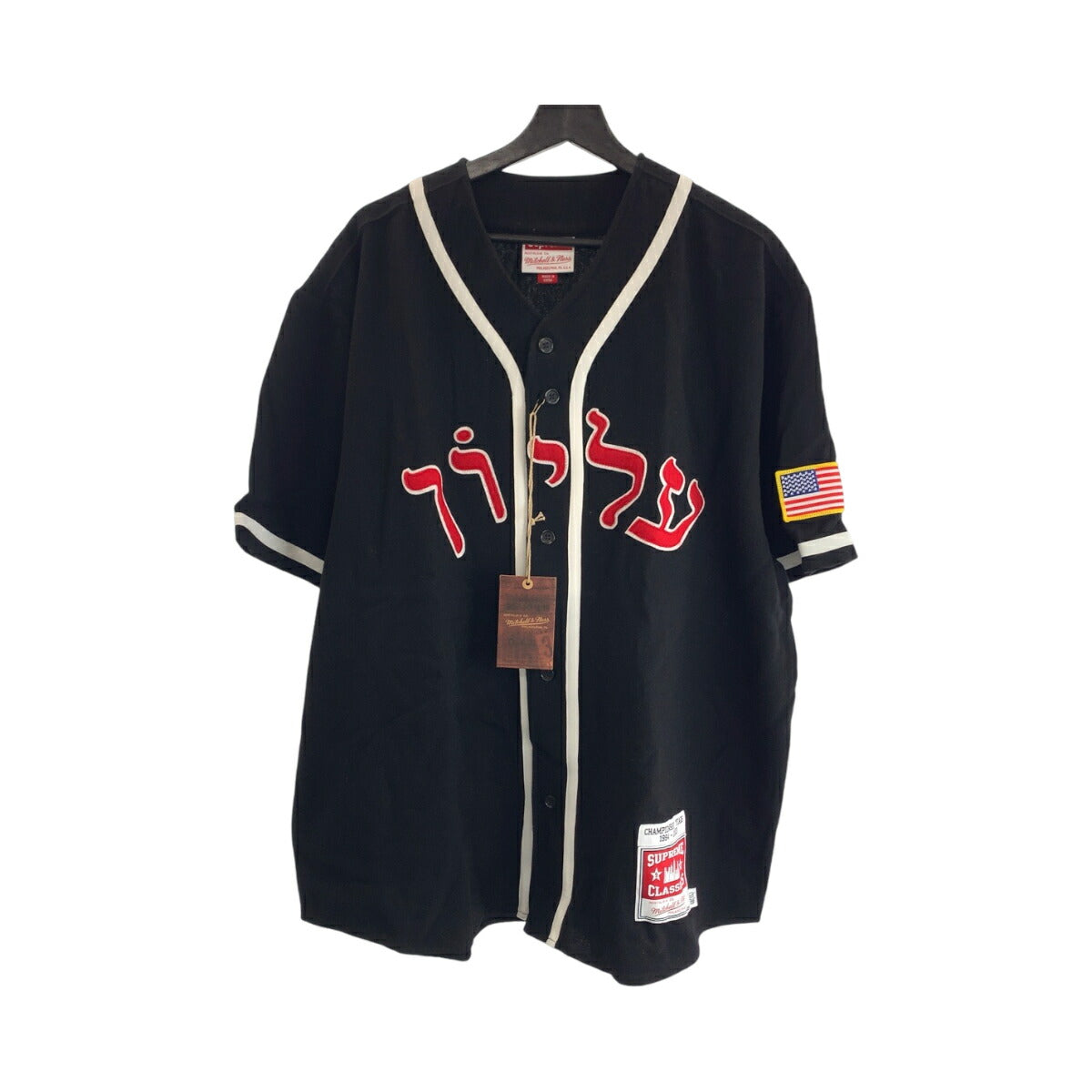 Supreme x Mitchell & Ness Wool Baseball Jersey Black XL