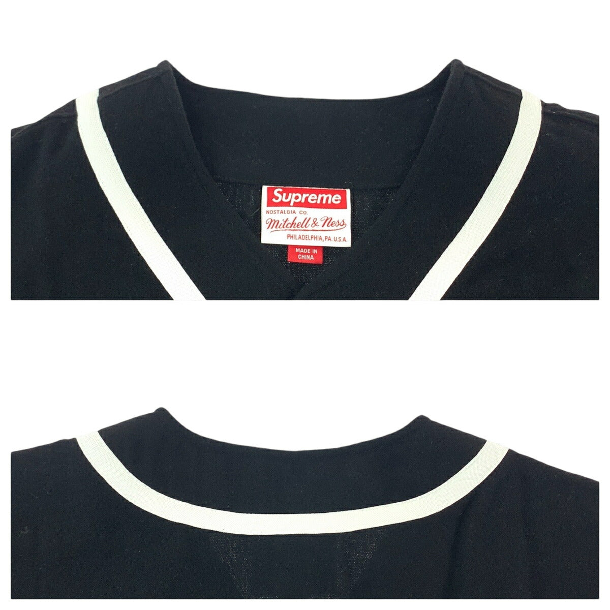 Supreme x Mitchell & Ness Wool Baseball Jersey Black XL